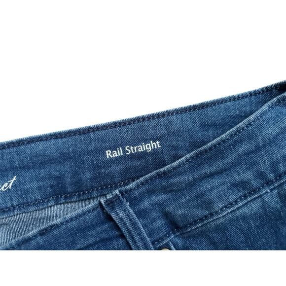 GLORIA VANDERBILT Womens Plus Size 16W Slimming Rail Straight Cropped Blue Jeans - Picture 5 of 7